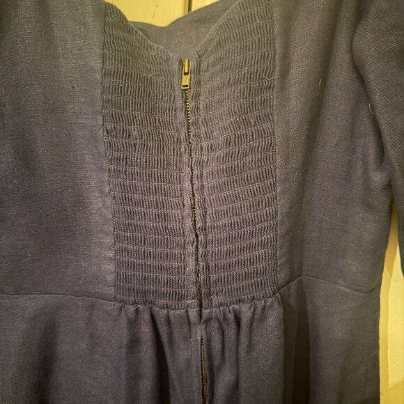 Reformation “Belgium” Linen Maxi Dress – Navy - Picture 7 of 9